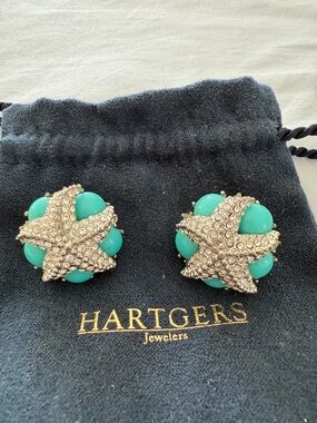 Turquoise starfish earrings